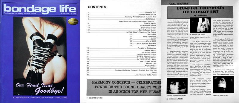 Ultimate Bound for Hollywood by Carl McGuire, Bondage Life 85