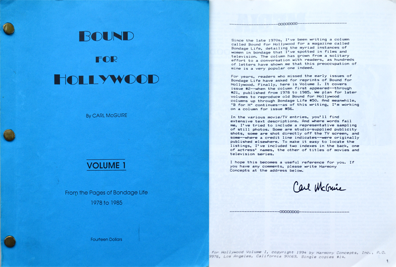 Bound for Hollywood Volume 1 by Carl McGuire