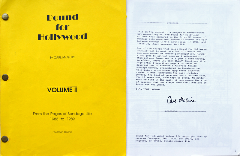 Bound for Hollywood Volume 2 by Carl McGuire